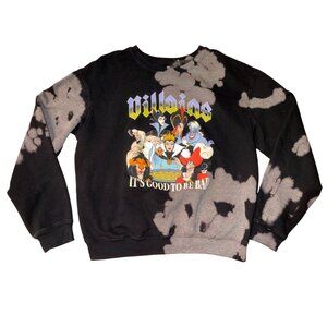 Disney Villains Bleach Tie Dye Crewneck Sweatshirt XL “It’s Good To Be Bad”